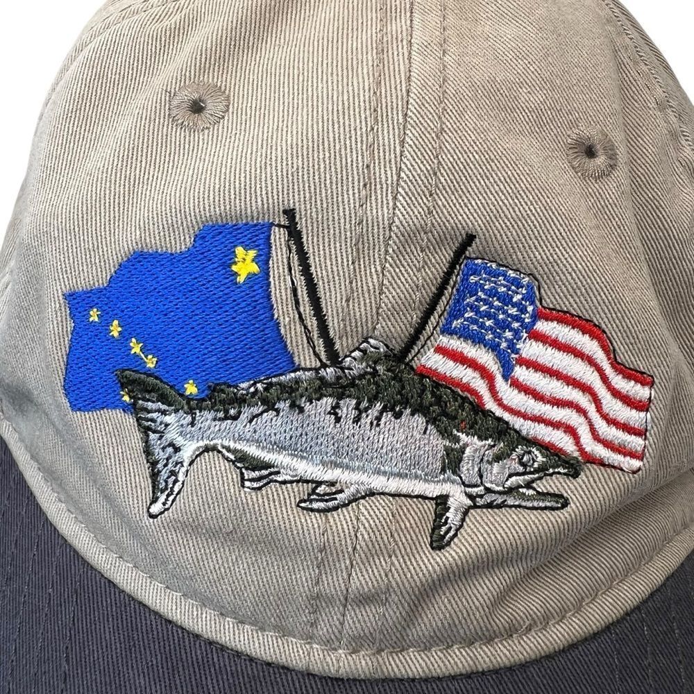 Vintage Alaska trout embroidered hat fishing hat COFFMAN COVE ALASKA